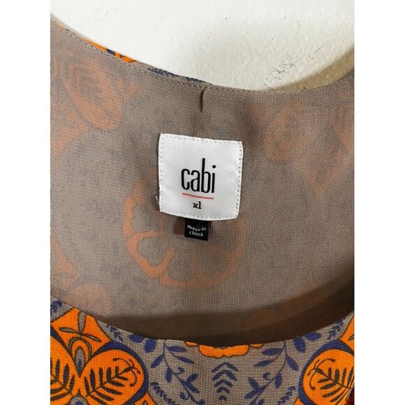 Colorful Paisley Tank Top Orange XL Floral Boho Indie Folk Festival Flowy Artsy - Picture 4 of 7